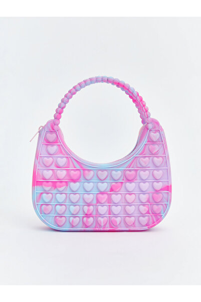 LC Waikiki Heart-patterned shoulder bag for girls.