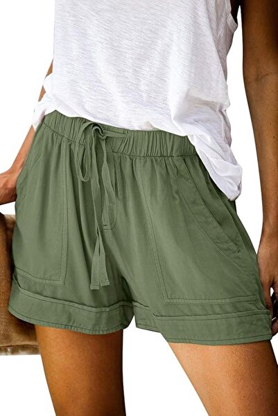 Dotail Γυναικείο σορτς heekpek από Πολυεστέρας, μέγεθος L, ψηλή μέση, φαρδύ ά...