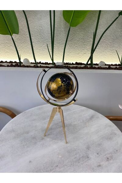 MİMSEGÜN DEKOR SİYAH DÜNYA KÜRE