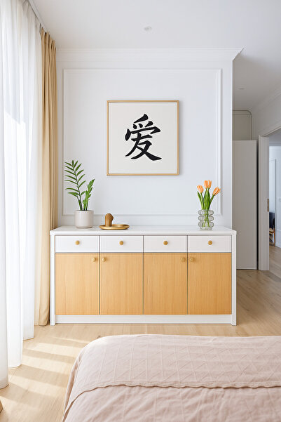 ChinArt Hand-painted painting – Chinese character 愛 (Ài) “Love” | 70×70 cm |