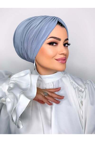 Moda Nurhan Gri Dolgulu Drapeli Bone