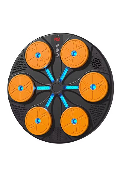 Andowl Țintă de box cu difuzor încorporat, bluetooth, iluminare LED, mănuși i...