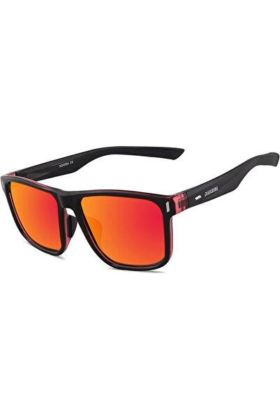 DUDUKING polarized sunglasses, unisex, UV400 protection, plastic frame, black...