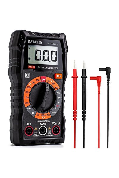 Dotail Multimetru digital KAIWEETS KM100, AC 20-600V și DC 200mV-600V, DC, 10...