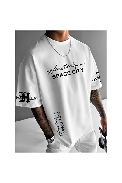 ZEMLİYA Tricou unisex supradimensionat cu imprimeu grafic – Croială lejeră pe...