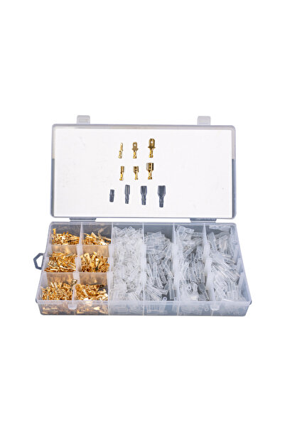 COBI SMART® Set of 600 insulated electrical terminals, brass, copper wire, as...