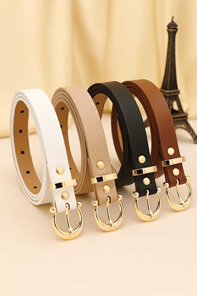 beltavora 4lü set gold tokalı 2 cm kemer