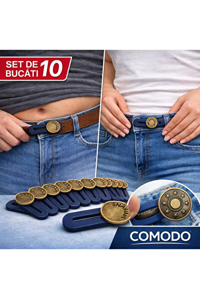 COMODO - Set 10 extensii talie pentru blugi si pantaloni