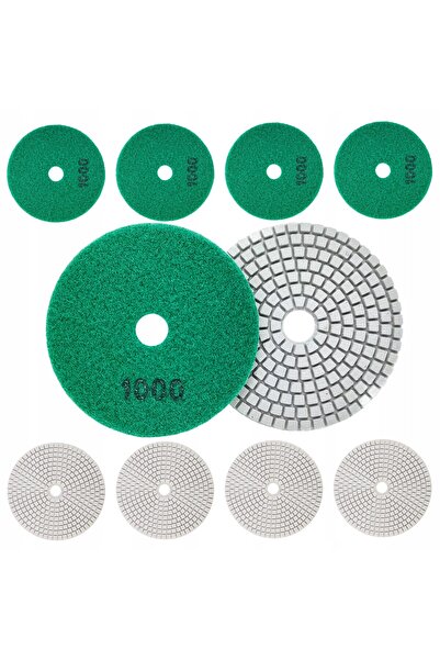 zola Set of 10 diamond discs 80 mm, grit 1000, velcro, for tiles and stone