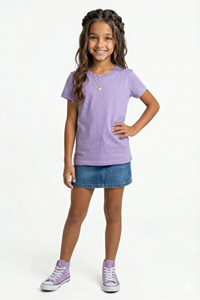 Windy Island Κοριτσίστικο μπλουζάκι με λαιμόκοψη ποδηλάτου, βασικό κοντομάνικ...