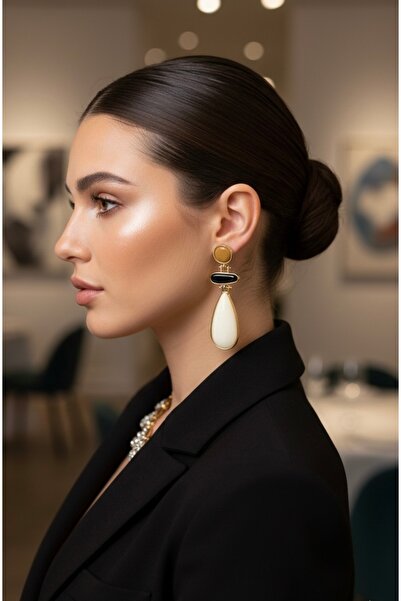 VNS Accessories Brand Model Long Bone Earrings (7 cm)