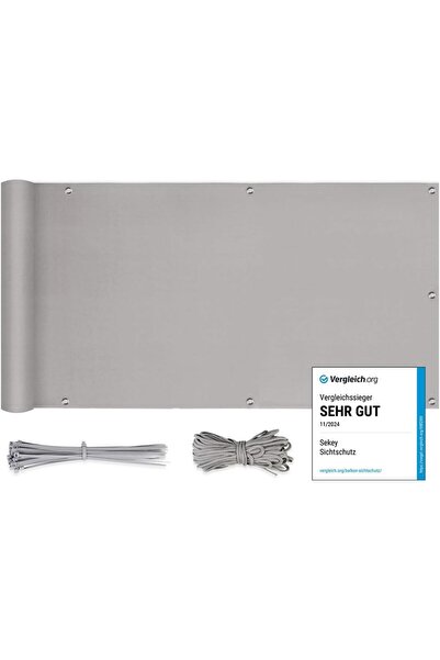 Dotail Sekey balcony screen, UV and wind protection, privacy, opaque, 0.9 x 6...