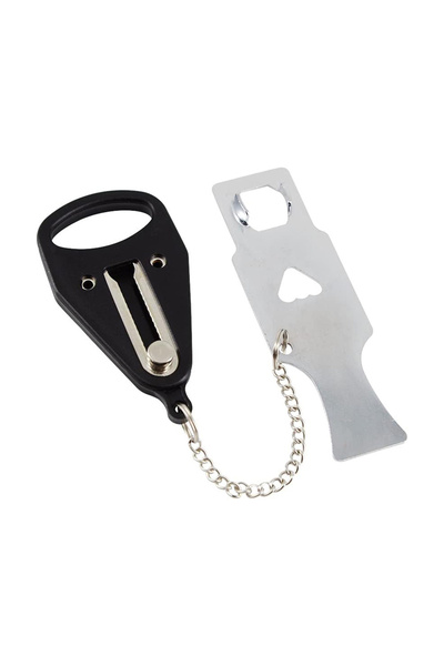 zola Преносима ключалка с ключ, за пътуване, 13x4x1 см, с калъф, черна