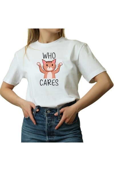 OEM Personalized T-Shirt Cats, Cat MEOW, white, size S