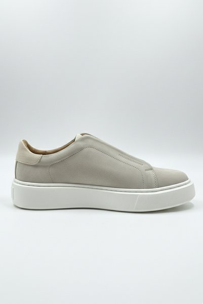 LUSIVE 100% Genuine Suede Leather Beige Laceless Comfortable Casual Men's Shoes Luass28Al0057