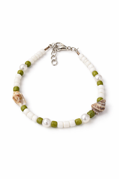 MİVA Deniz Kabuklu Doğal Taş & İnci Detaylı Bileklik – Yazlık Bohem Tasarım