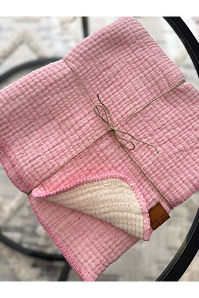 Minizade 100% Cotton 4-Layer Muslin Blanket with Embroidered Sides