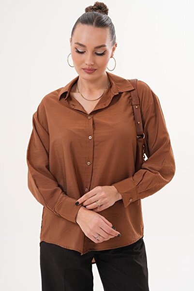 ŞİMAL Women's Long Sleeve Modal Shirt 260168