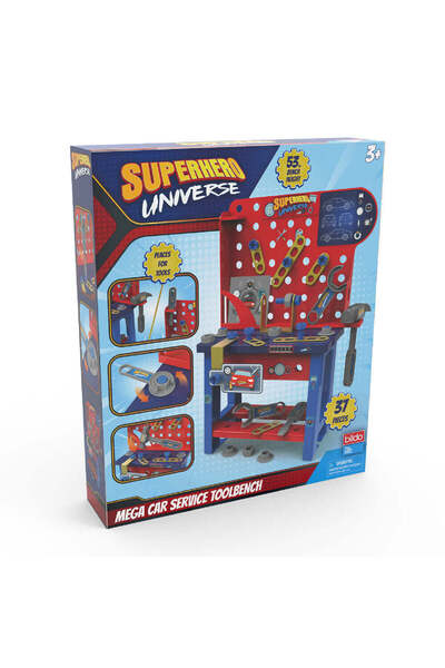 MEGA Car Service Toolbench Superhero – 37 pieces
