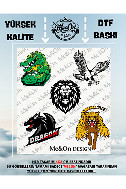 Me&On WEAR "Animals" Fabric and Leather Printing Fabric Applique Patch Iron-O...