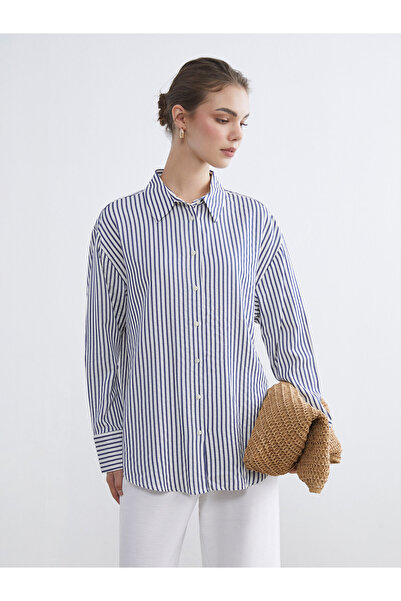 LC Waikiki مخطط قميص المرأة تونك