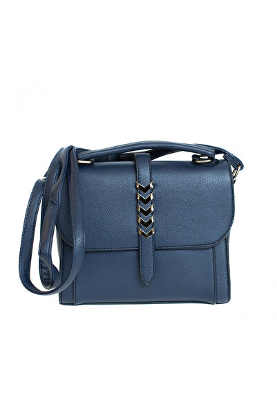 Mad Diva Geanta din Piele Bleumarin cu Bareta, Epica