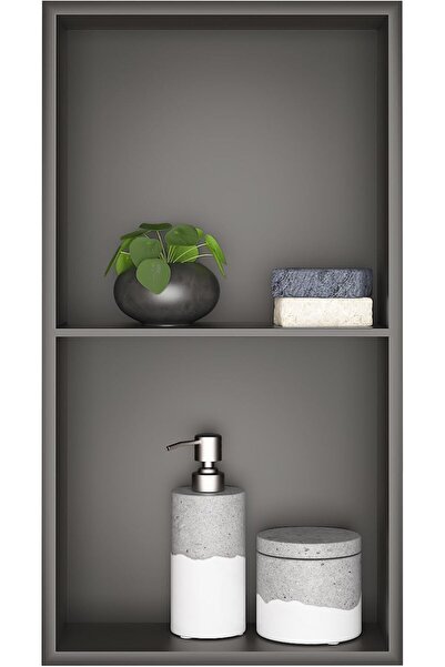 Dotail Стенна душ ниша Sunrik, неръждаема стомана, с вътрешен рафт, 30 x 60 x...