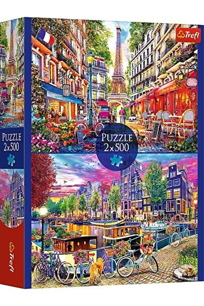 Trefl Puzzle 2x500 piese - European Capitals (Trefl-37496)