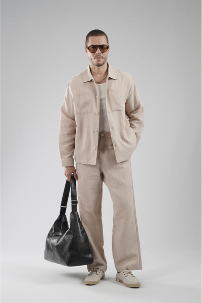 Butik Trend Biz Regular Fit Men's Shirt and Pants Set