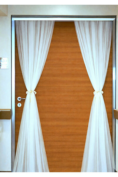 Mutlu Başlangıçlar 2 Adet Hastane Lastikli Kapı Süsleme Tülü ,3+3 =6 Metre Ge...