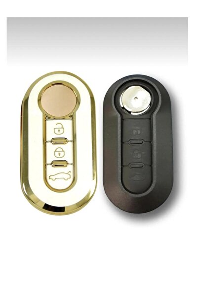 ÖZEN KEYS Fiat Classic 3 Keys Doblo Ducato 500 Lancia Nano Key Case Cover Whi...