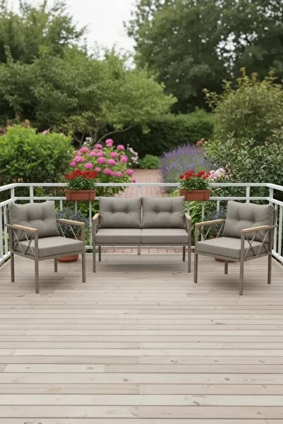 adımshops safir cappuccino profil 2+1+1 Balkon-bahçe-kafe- Çay Seti-koltuk Ta...