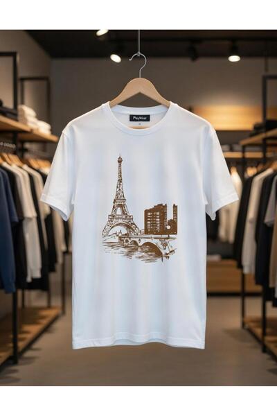 playwear Tricou cu imprimeu Turnul Eiffel Veneția, 100% bumbac, croială normală