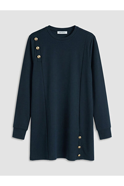 LC Waikiki LCW EVERYDAY Lacivert Soft Touch Kadın Sweatshirt Tunik