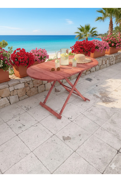 JollyJoiner Doğal ahşap mutfak kamp balkon piknik masası