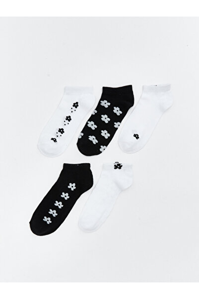 LC Waikiki Floral Women's Trainer Socks 5-Pack