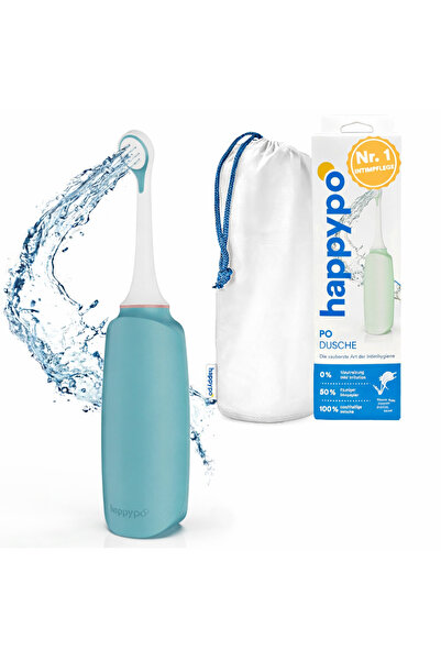 Dotail Интимен иригатор HappyPo, 300 мл, петролно син, преносим дизайн, пласт...