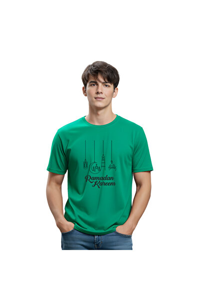 PRINTSHOP4ME تيشيرت رجالي "رمضان مبارك" - تيشيرت قطن برقبة دائرية - هدية للأب...