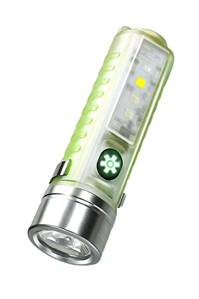 Generic Multifunctional Mini LED Flashlight - Type-C Rechargeable Portable Sp...
