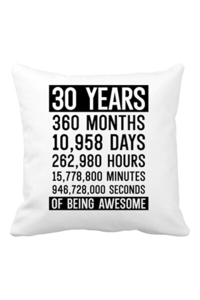 OEM Personalized Decorative Pillow, 40x40 cm, White, 30th Anniversary, Funny ...