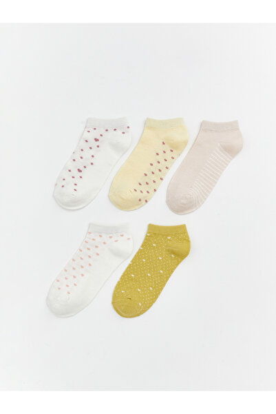 LC Waikiki Polka Dot Women's Trainer Socks 5-Pack