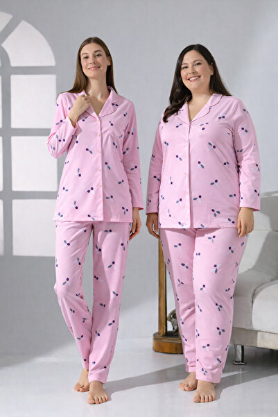 LİKAPA Likapashop Combed Cotton Long Sleeve Pajama Set 001352-04