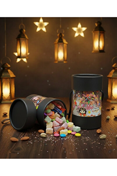 co arma طقم 6 علب توزيعات العيد لون اسود صغيره 9*5.5 سم بمتانة وجودة عالية