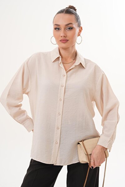 ŞİMAL Women's Long Sleeve Modal Shirt 260168