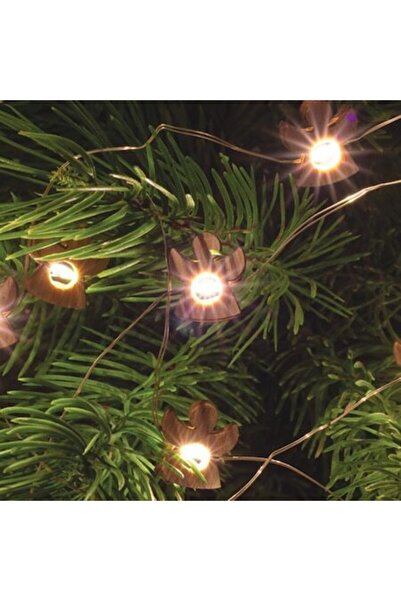 Home Χριστουγεννιάτικη Εγκατάσταση, Σπίτι, 20 Φωτάκια LED, Μπεζ