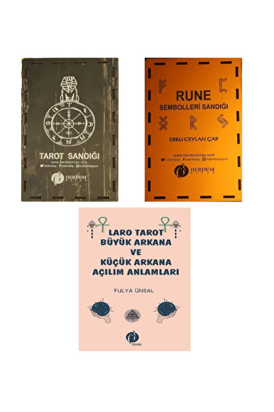 Herdem Kitap Tarot Sandığı & Rune Kartları & Laro Tarot Kartları