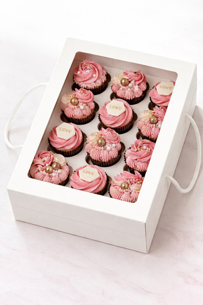 Ege Concept Life 12'li Cupcake Kutusu İpli ve Asetat Pencereli 35x26x11 cm - ...