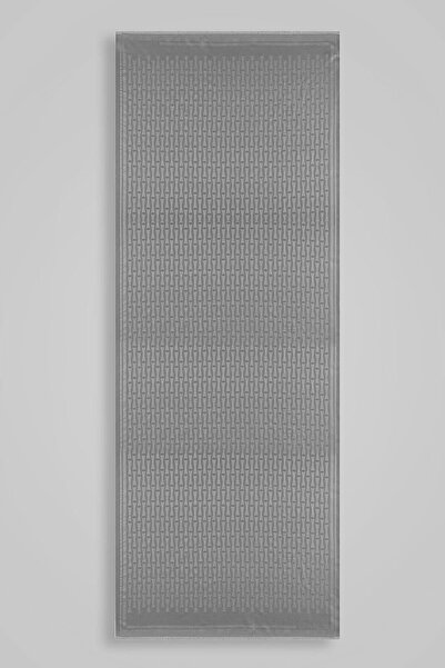 Imannoor İpek Şal - Büyük I Monogram - Antrasit