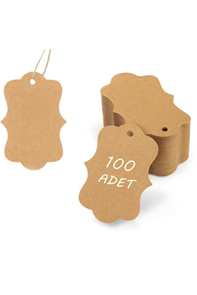 Matbaagraf 100 етикета Kraft 7*5 cm 300 gsm дебел картон