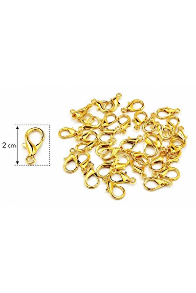 yiğit aksesuar 2 Cm (505) Gold(Sarı) Papağan Klips 5 Adet Takı Klipsi